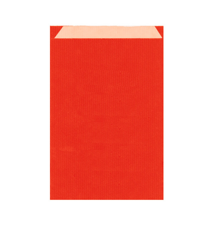 Sac Papier Kraft Rouge 19+8x35cm (750 Unités)