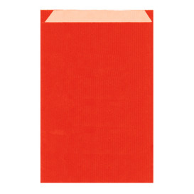 Sac Papier Kraft Rouge 26+9x38cm (750 Unités)