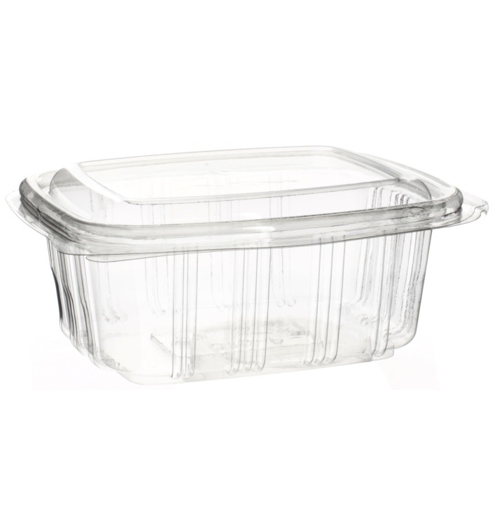 Plastic scharnierende Deli-Container PET hoog koepel Deksel 370ml (50 stuks) 