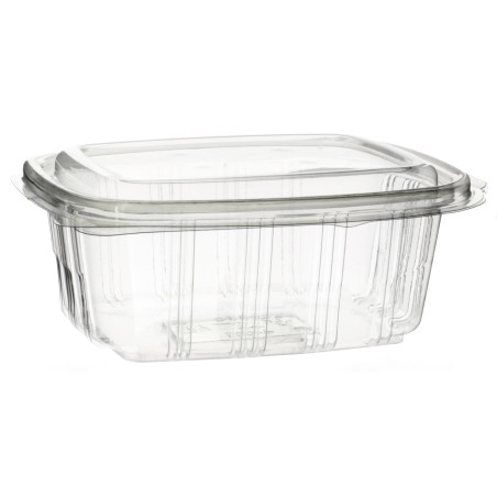 Plastic scharnierende Deli-Container PET hoog koepel Deksel 500ml (50 stuks) 