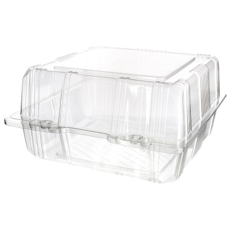 Boîte à charnière Pour Pâtisserie PET 18x18x10cm (20 Utés)