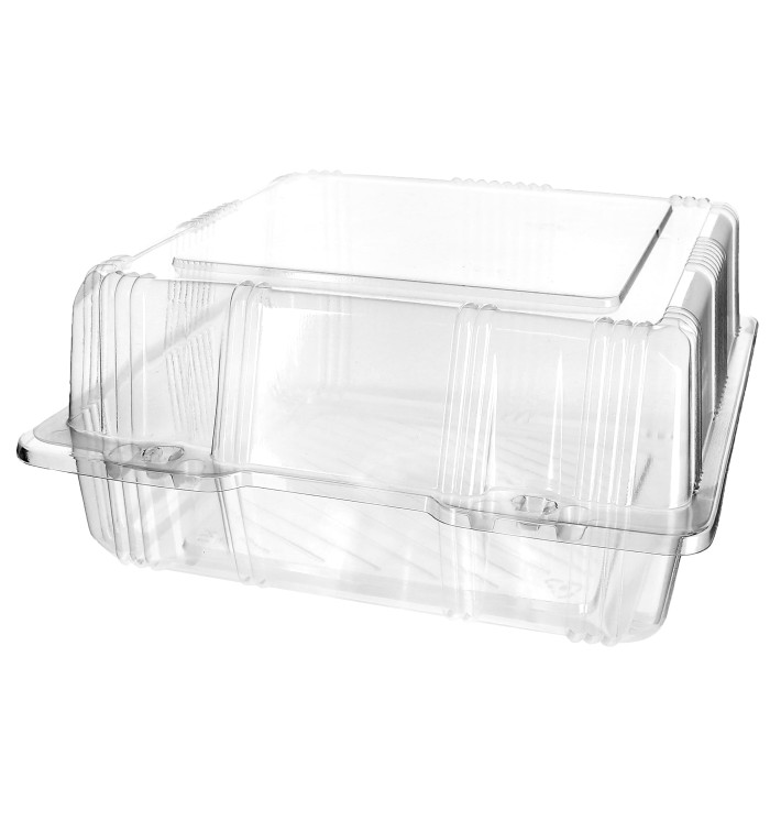 Boîte à charnière Pour Pâtisserie PET 20x20x10cm (20 Utés)