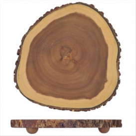 Plateau Rond Présentation en Bois Ø305x35mm (4 Uté)