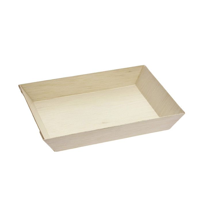 Houten dienblad 18x13x2,8cm 500ml (25 stuks) 