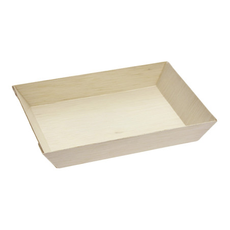 Houten dienblad 18x13x2,8cm 500ml (100 stuks)