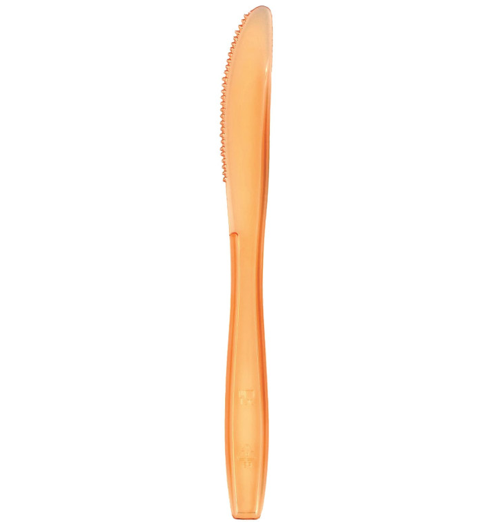 Couteau Plastique PS Premium Orange 190mm (1000 Utés)