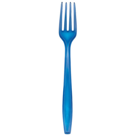 Fourchette Plastique PS Premium Bleu 190mm (50 Utés)