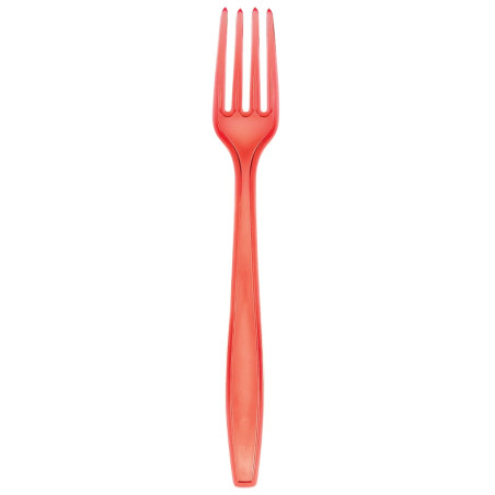 Fourchette Plastique PS Premium Rouge 190mm (50 Utés)