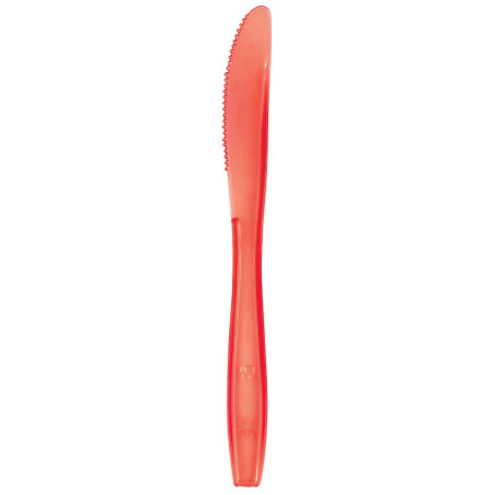 Couteau Plastique PS Premium Rouge 190mm (50 Utés)