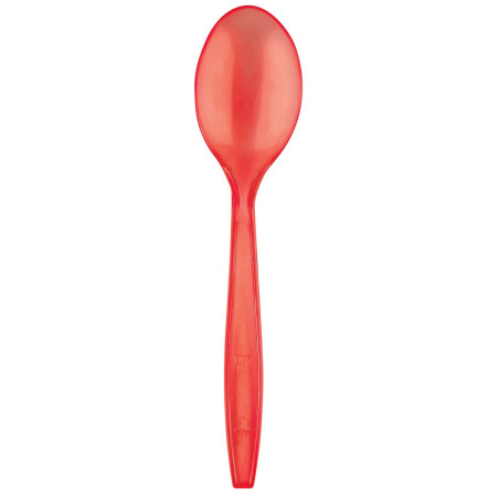 Cuillère Plastique PS Premium Rouge 190mm (50 Utés)