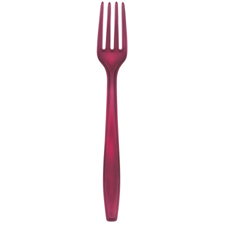 Fourchette Plastique PS Premium Bordeaux 190mm (50 Utés)