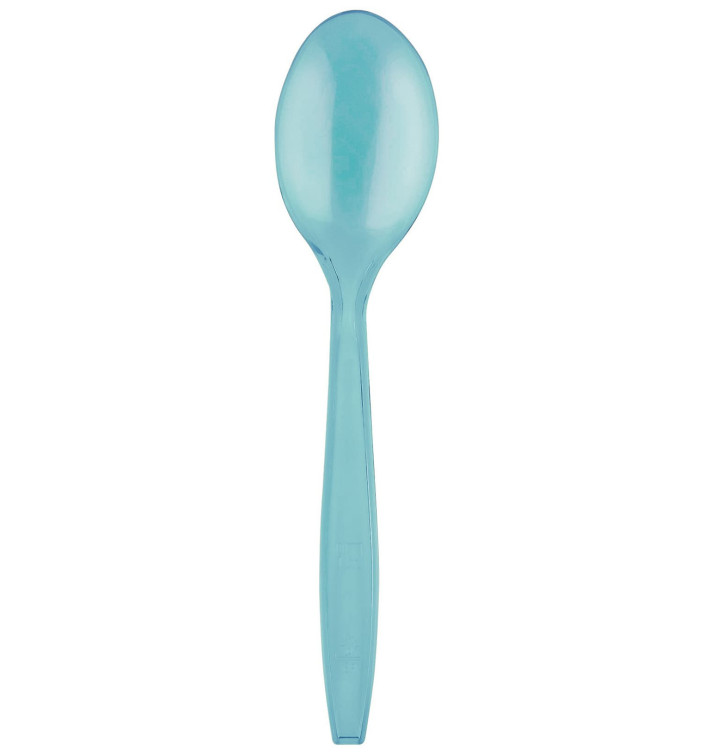 Cuillère Plastique PS Premium Turquoise 190mm (1000 Utés)