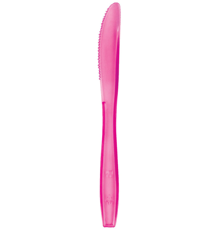 Plastic PS mes  Premium fuchsia 19cm (50 stuks) 