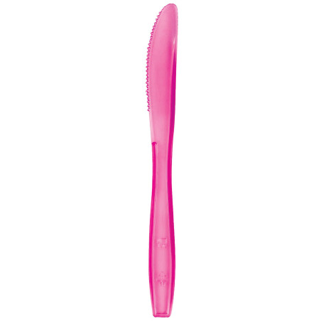 Plastic PS mes  Premium fuchsia 19cm (50 stuks) 