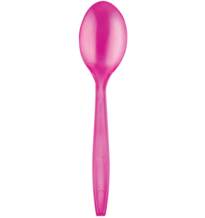 Cuillère Plastique PS Premium Fuchsia 190mm (1000 Utés)