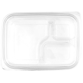 Plastic Deksel voor Deli Container PET Plat 22x16cm (300 stuks)