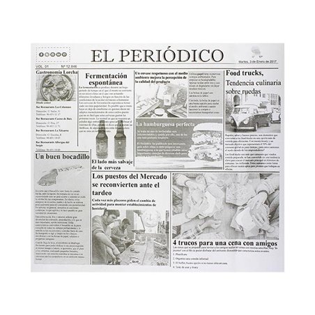 Papier Ingraissable "Periodico" 28x31cm (1000 Utés)