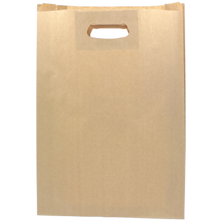 Sac en papier Kraft Anses Découpées 31+8x42cm (250 Utés)