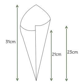 Cornet en Papier Brouillard 295mm 250g (2.000 Utés)