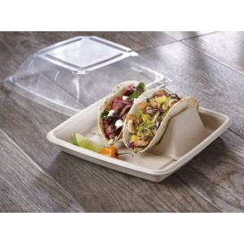 Support pour Tacos en Canne à Sucre 18x11x5cm (75 Utés)