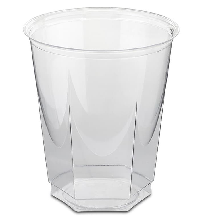 Gobelet Plastique Hexagonal PS Cristal 250ml (50 Utés)