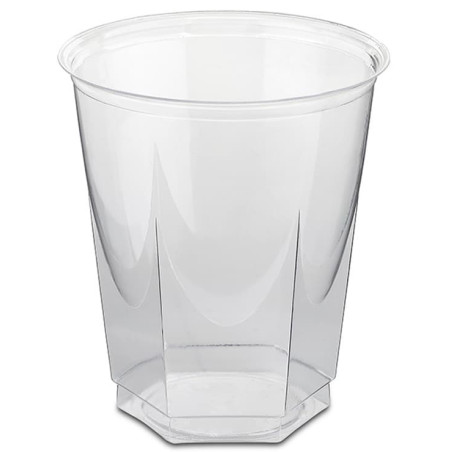 Gobelet Plastique Hexagonal PS Cristal 250ml (50 Utés)