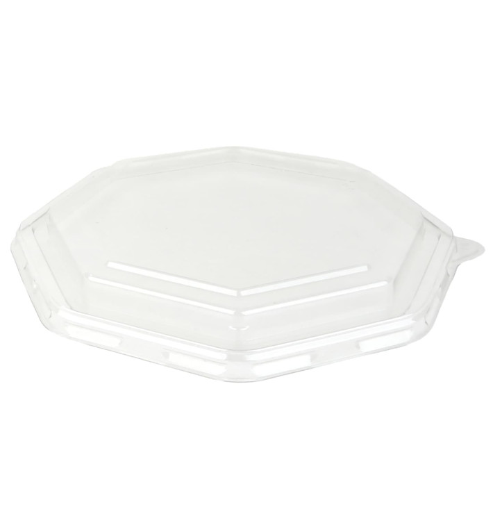 Plastic PET Deksel voor Container Hexagon vormig 23x23cm (50 stuks)