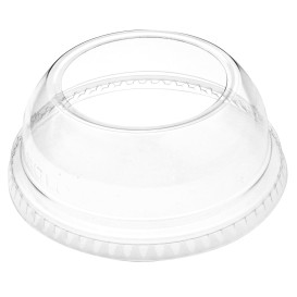 Plastic PET koepel Deksel Kristal met een Opening Ø9,2cm (100 stuks) 