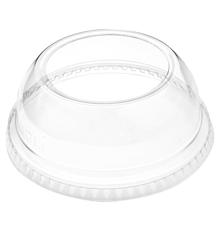 Plastic PET koepel Deksel Kristal met een Opening Ø9,2cm (100 stuks) 