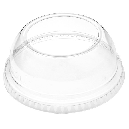 Plastic PET koepel Deksel Kristal met een Opening Ø9,2cm (100 stuks) 