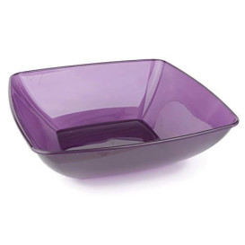 Plastic Kom PS Kristal Hard aubergine kleur 3500ml 28x28cm (20 stuks)