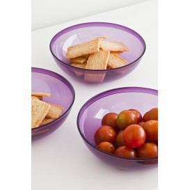 Bol PS Cristal Dur Aubergine 400ml Ø14cm (4 Utés)