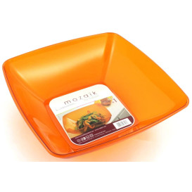 Bol PS Cristal Dur Orange 3500ml 28x28cm (20 Utés)