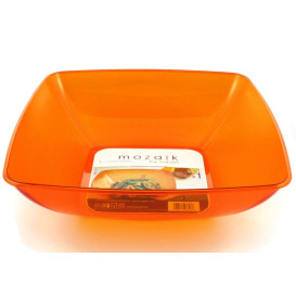 Bol PS Cristal Dur Orange 3500ml 28x28cm (20 Utés)