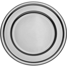 Dessous d'assiette Plastique Rond Argenté 30 cm (50 Utés)