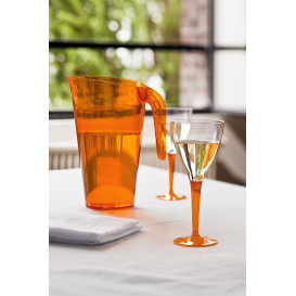 Plastic stamglas wijn oranje 130ml (60 stuks)