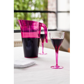 Verre à Vin Plastique Framboise 130ml (6 Utés)