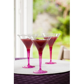 Verre à Cocktail Plastique Framboise 100ml (6 Unités)