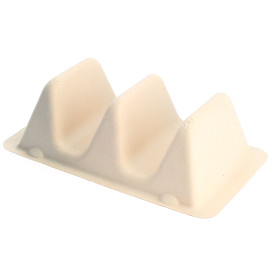 Support pour Tacos en Canne à Sucre 18x11x5cm (75 Utés)