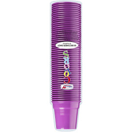 Gobelet Plastique PS Violet 80ml Ø5,7cm (50 Utés)