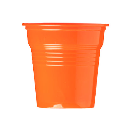 Gobelet Plastique PS Orange 80ml Ø5,7cm (1500 Utés)