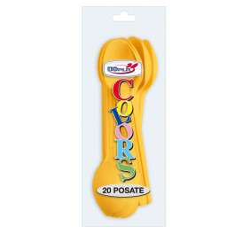 Cuillère Plastique PS Mangue 175mm (20 Unités)