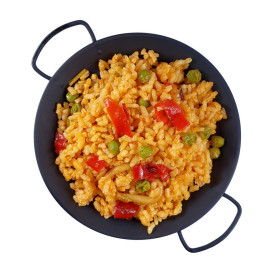 Mini Paella Dégustation Plastique PP Noir 15cm (6 Utés)