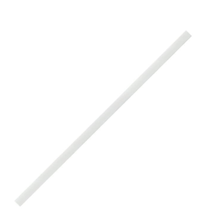 Paille Droite Papier Blanc Ø6mm 19,7cm (500 Utés)