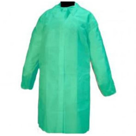 Blouse Visite PP non Tissé Velcro et Sans Poches Vert XL (10 Utés)