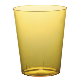 Verre Plastique Moon Jaune Transp. PS 350ml (20 Unités)