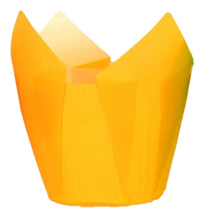 Caissette Muffin Tulipe Ø50x50/80 mm Jaune (2000 Utés)