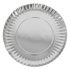 Assiette en Carton Ronde Argenté 210 mm (800 Unités)