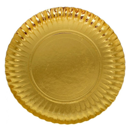 Assiette en Carton Ronde Doré 10cm (100 Utés)