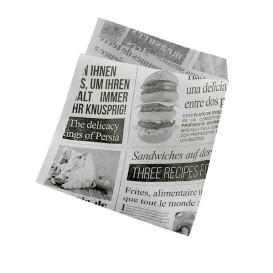 Sachet Ingraissable Ouverture latérale "News" 15x16cm (250 Utés)